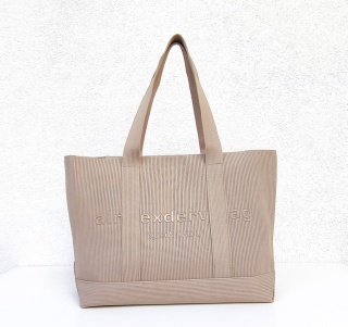 Lekka torba shopper do pracy na zakupy beżowa