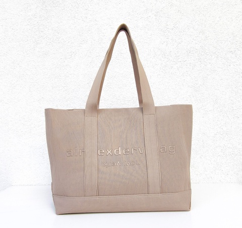 Lekka torba shopper do pracy na zakupy beżowa