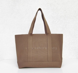 Lekka torba shopper do pracy na zakupy karmelowa