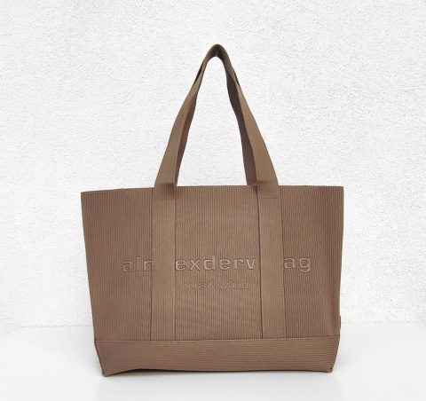Lekka torba shopper do pracy na zakupy karmelowa