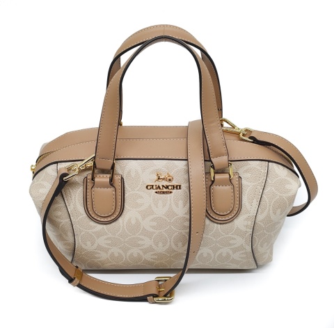 Kuferek crossbody GUANCHI torebka beżowa jasna