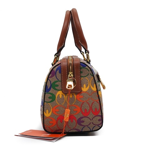 Torebka kuferek crossbody GUANCHI brązowa tęczowa