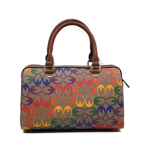 Torebka kuferek crossbody GUANCHI brązowa tęczowa