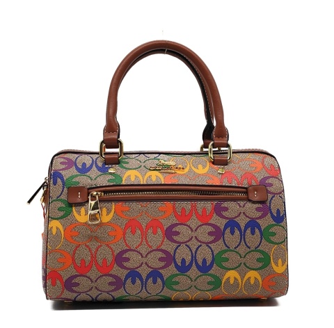 Torebka kuferek crossbody GUANCHI brązowa tęczowa