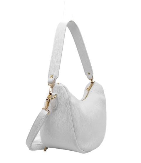 Biała torebka worek listonoszka