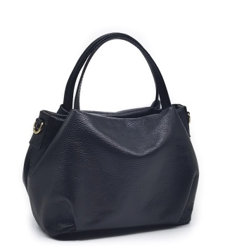 Kuferek crossbody torebka skóra naturalna czarna