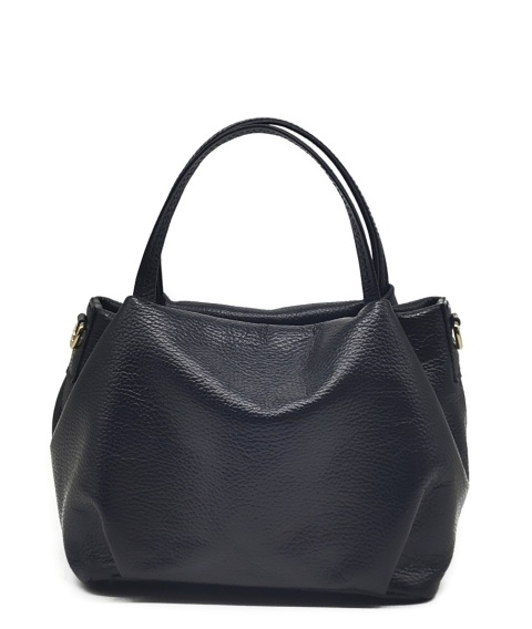 Kuferek crossbody torebka skóra naturalna czarna