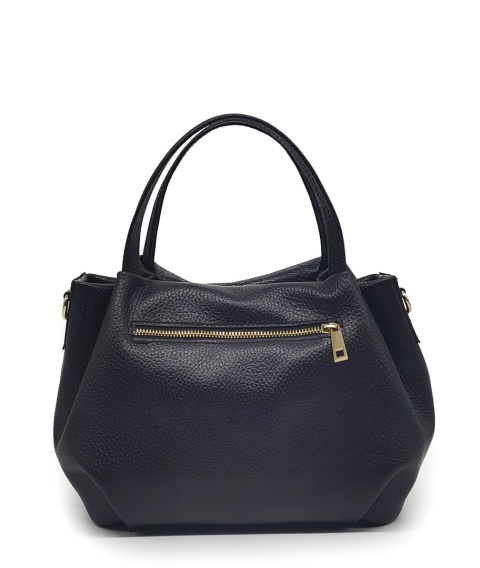 Kuferek crossbody torebka skóra naturalna czarna
