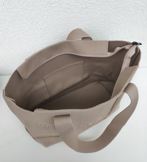Lekka torba shopper do pracy na zakupy beżowa
