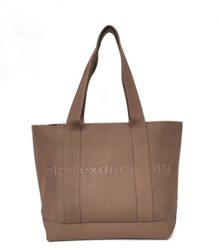 Lekka torba shopper do pracy na zakupy karmelowa