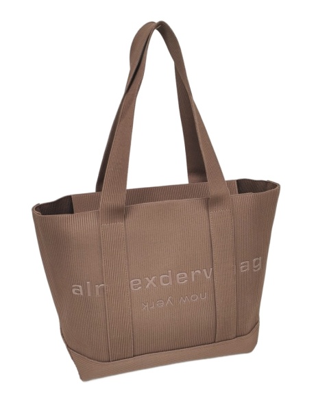 Lekka torba shopper do pracy na zakupy karmelowa
