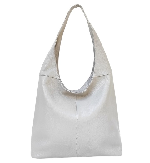 Jasno Beżowy worek z naturalnej skóry