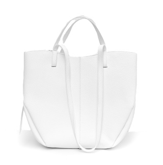 Torebka shopper skóra naturalna biała