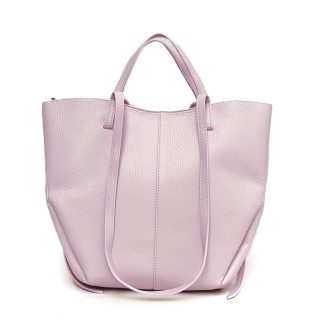 Torebka shopper skóra naturalna różowa