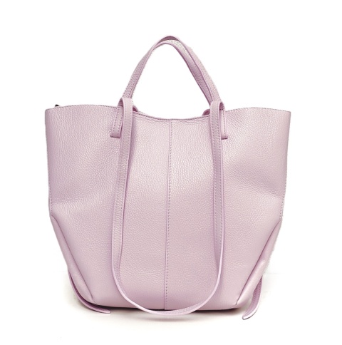 Torebka shopper skóra naturalna różowa