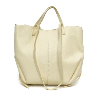 Torebka shopper skóra naturalna żółta