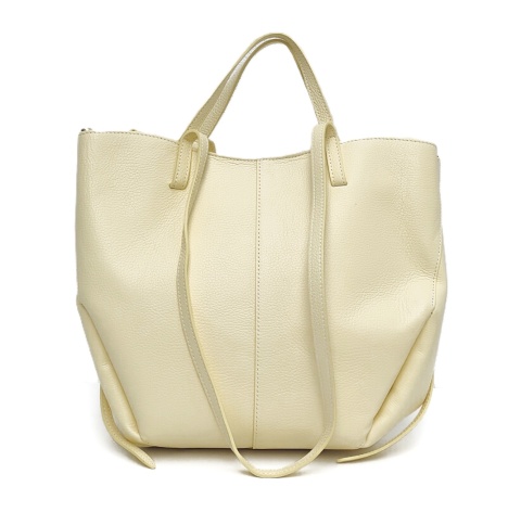 Torebka shopper skóra naturalna żółta