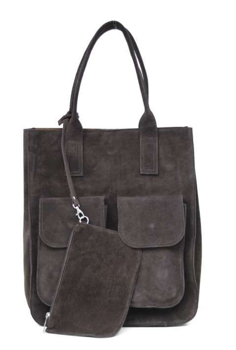 Torba shopper do pracy szkoły brązowa