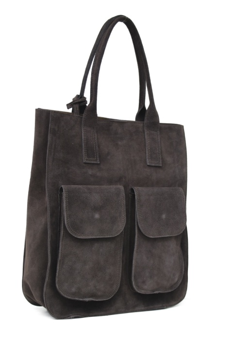 Torba shopper do pracy szkoły brązowa