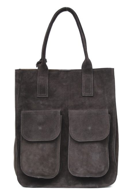 Torba shopper do pracy szkoły brązowa